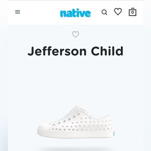 Like new White Native shoes for toddler. Worn only a couple times. Size 6.